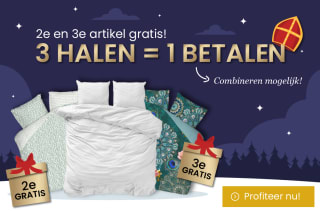 3 halen = 1 betalen op beddengoed bij Dekbeddiscounter