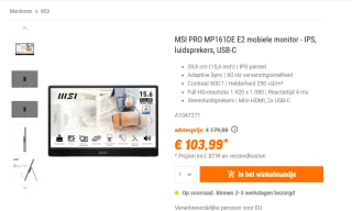 Tefal BL19H4 Blend Up krachtige miniblender voor €84,99 bij Bol