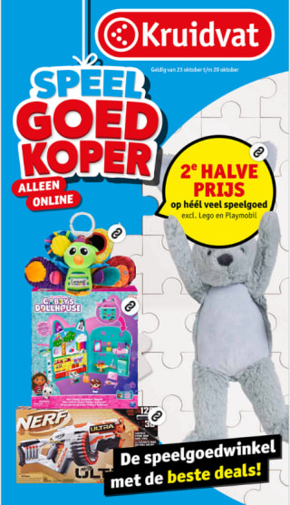 Heel veel speelgoed 2de halve prijs bij Kruidvat