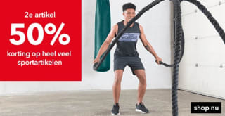 2e artikel 50% korting op veel sportartikelen bij Scapino
