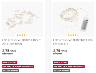 Tot 80% korting op kerst artikelen bij Jysk