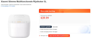 Xiaomi Slimme Multifunctionele Rijstkoker voor €39,99 bij ochama