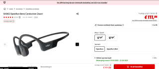SHOKZ OpenRun Bone Conduction voor €111,96 bij de Mediamarkt