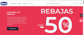 Hasta -50% de descuento en ropa.