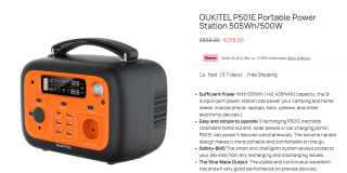 OUKITEL P501E Portable Power Station 505WH Solar voor €259 bij Oukitel