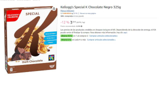 4 Paquetes de KELLOGG'S SPECIAL K Cereales con chocolate negro KELLOGG´S SPECIAL K 325 gr. por 7.51€