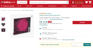 Álbum Lady Gaga - Chromatica - R$ 15,96