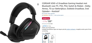 CORSAIR VOID Wireless V2 Carbon Gaming-headset voor €99,99 bij Amazon