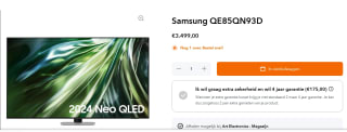 Samsung QE85QN93D - 85 inch - 4K Neo QLED - 2024 voor €3.499 bij El-Vidas.