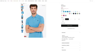 Polo Cortefiel básico Hombre Turquesa por solo 9,99€