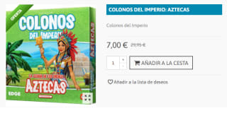 Juego de Mesa Colonos del Imperio: Aztecas por 7€