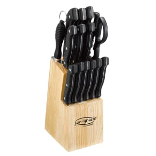 San Ignacio Juego de cuchillos, 15 piezas: cuchillos en acero inoxidable y tacoma de madera por 12.74€