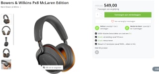 Bowers & Wilkins Px8 McLaren Edition (Grijs, Oranje) voor €549 bij Wifimedia