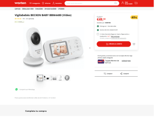 Vigilabebés BECKEN BABY BBM4480 para vídeo por 49,99€