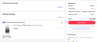 Cocina de gas SAUBER SCI41GB 4 zonas coccion inox por 213,99€