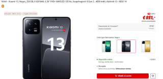 Smartphone Xiaomi 13 256GB/8 GB RAM con cargador por 638.35€