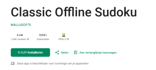 Classic Offline Sudoku voor Android gratis
