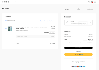 HONOR Magic5 Pro 12GB+512GB por 629,10€