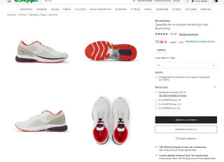 Zapatillas Boomerang de running de hombre Epic Rev por 17,98€