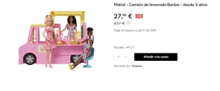 Camión de limonada Barbie de Matel por 27.99€
