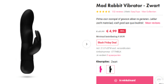 Mad Rabbit Vibrator voor €4,99 bij Easytoys