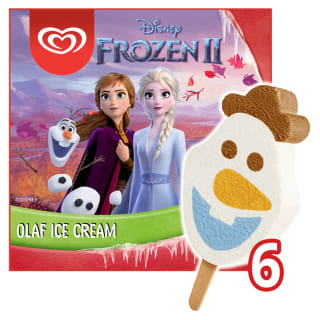 2 dozen van 6 Frozen Olaf ijsjes voor €4,59 bij Carrefour