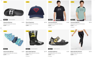 Recopilación ropa, accesorios y calzado de la marcar DC Comics desde 2,99€