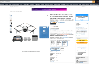 DJI Pack Mini 4 Pro Vuela Más con DJI RC 2 + dji care 1 año por solo 977€