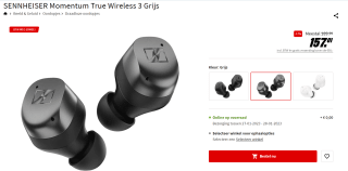 Sennheiser - MOMENTUM True Wireless 3 - Volledig draadloze oordopjes voor €157,01 bij de Mediamarkt