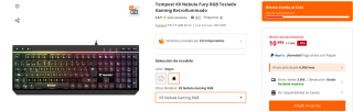Teclado Gaming Retroiluminado Tempest K9 Nebula Fury RGB por 10.99€