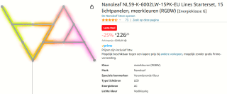 Nanoleaf Lines starter kit 15st voor €226,25 bij Amazon