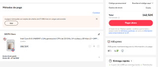 Intel Core i5 i5 14600KF s (14a generación) CPU de 3,5 GHz, 14 núcleos y 20 hilos por 162,52€