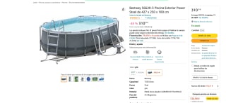 Piscina Bestway Power Steel d427 x 250 x 100 cm por 310,21€