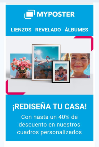 Hasta -40% en Myposter.