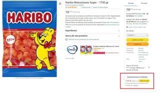 Bolsa de 1750gr de Haribo Melocotones por 7.5€