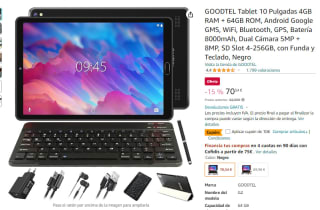 Tablet GOODTEL 10" 4GB RAM + 64GB ROM por 60.54€