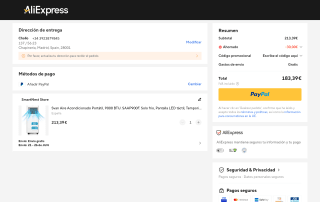 Aire acondicionado SVAN 9000 BTU portátil por 183,39€