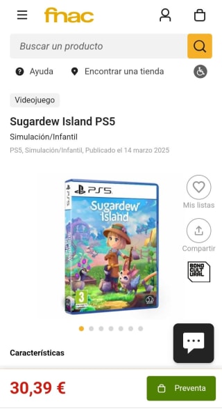 Sugardew Island PS5 por 30,39€(socios)