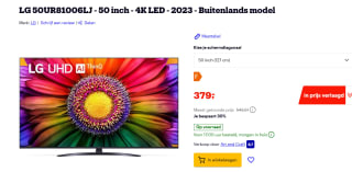 LG 50UR81006LJ - 50 inch - 4K LED - 2023 - Buitenlands model voor €379 bij Bol