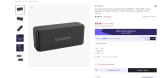 Altavoz Bluetooth portátil 60W con TWS & NFC, Tronsmart Mega Pro por 42,74€