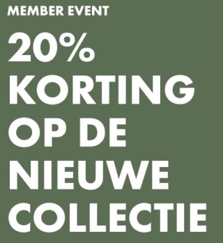 20% korting op de nieuwe collectie bij WE