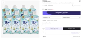 8 Unidades de Flor - Suavizante para la ropa concentrado, aroma nenuco, hipoalergénico, 78 dosis por 16.49€