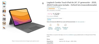 Funda Logitech Combo Touch iPad Air Reacondicionado por $1,524 en Amazon