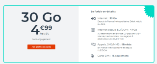 Cdiscount mobile 30 Go à 4,99€