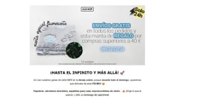 Envíos gratis + regalo manta fluorescente por compras de +40€