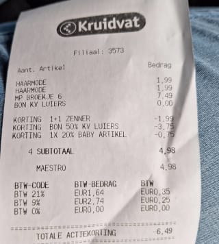 50% korting op kruidvat luiers