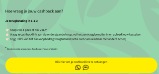 Probeer 1 blik of een multipack Zyla gratis na cashback