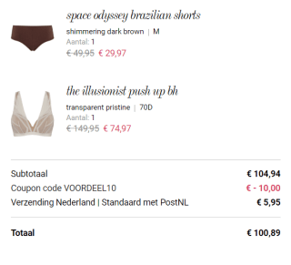 50% korting +€10 extra korting op geselecteerde stijlen bij Marlies Dekkers