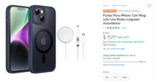 Funda iPhone con Magsafe + Cargador Inalámbrico $152 | Mercado Libre