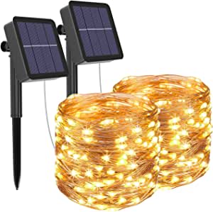 Pack x2 guirnalda solar exterior 120 leds por solo 11.04€